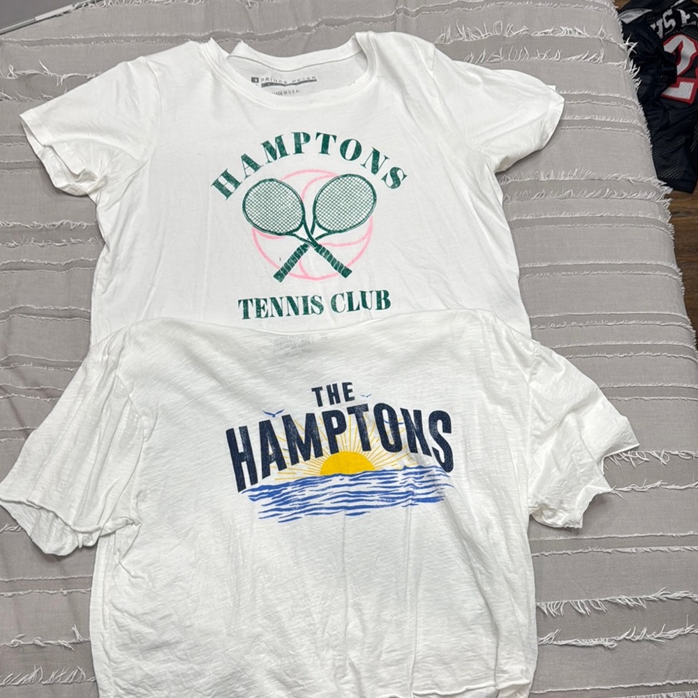 White Hamptons Graphic T-Shirt bundle
